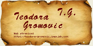 Teodora Gromović vizit kartica
